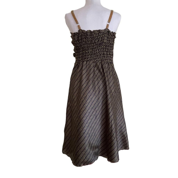 Style Unlimited Boho Dress Gold Blue One Size - Picture 5 of 10